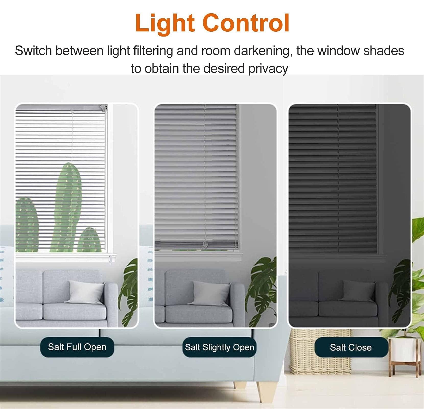 JLXJ Office Bathroom Aluminum Venetian Blinds, White Waterproof Privacy Screen Sun Shade, 95cm/115cm/135cm/155cm Wide (Color : WH, Size : 95100cm(37.4"39.3"))