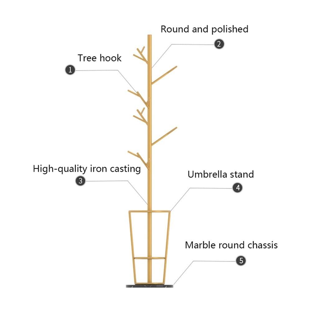 TsoLay TsoLay Stand Coat Racks Coat Rack Stand with Marble Base, Creative Hat Hanger with Umbrella Storage Room Coat Rack for Clothes Umbrella Etc Coat Hanger