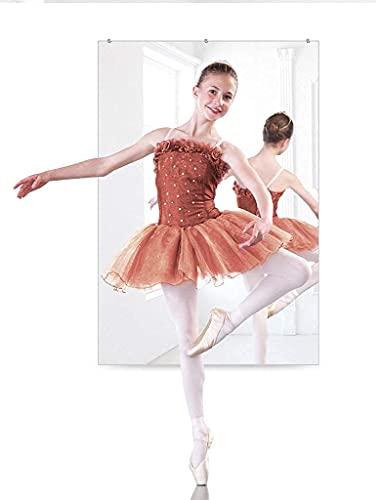 H&A H&A Wall Mounted Mirrors for Home Gym, Gym Mirrors for Home Gym, Workout Mirrors with Flat Polished Edge, Big Body Wall Mirror for Dance Studio,Fitness,Gymnastics, Yoga - 48x32