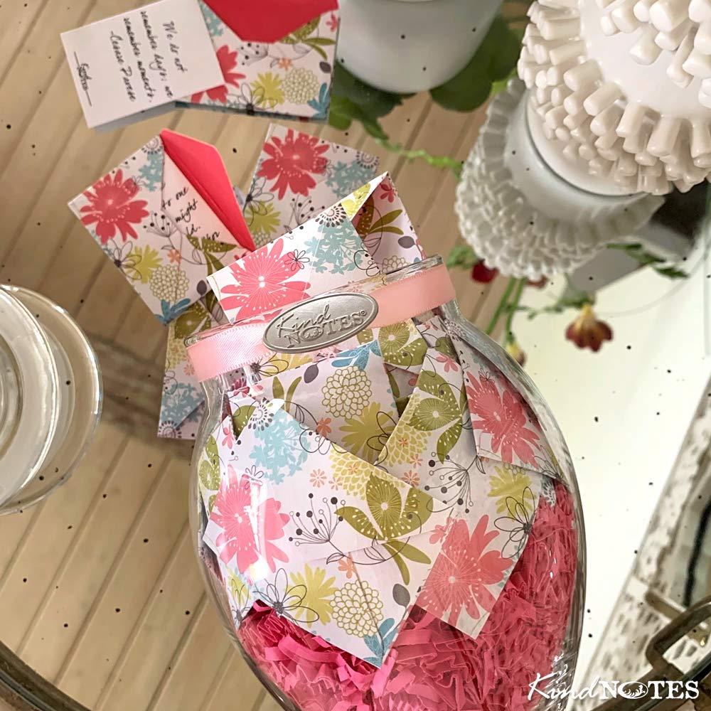 KindNotes KindNotes Glass Keepsake Gift Jar with Sympathy Messages - Refreshing Floral