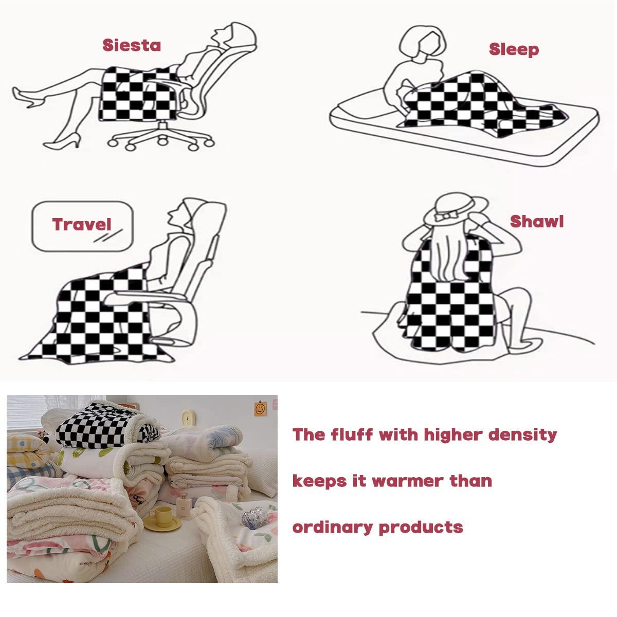 Generic Navy Blue Faux Fur Throw Blanket Dark Blue and White Winter Blankets Fuzzy, Warm, Cozy, Thick for Couch, Bed, Sofa, Chair Throw Size 47In x 59In