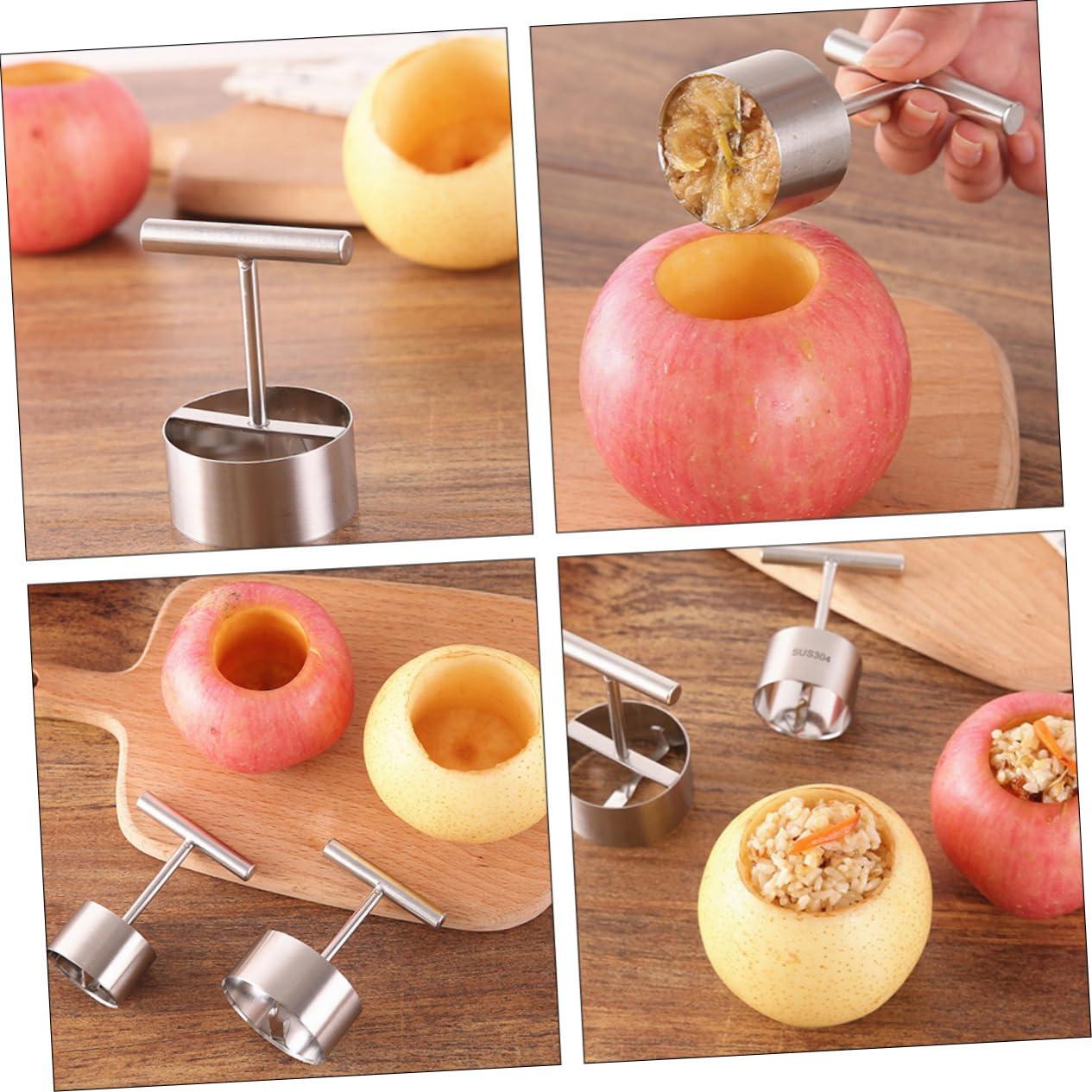VOSAREA VOSAREA 1pc Apple Rice Fruit Seeder Fruit Fruit Corer Bell Pepper Corer Tool Fruit Pitter Tool Pineapple Peeler Corer Apples Core Divider Olive Pitter Silver Stainless Steel