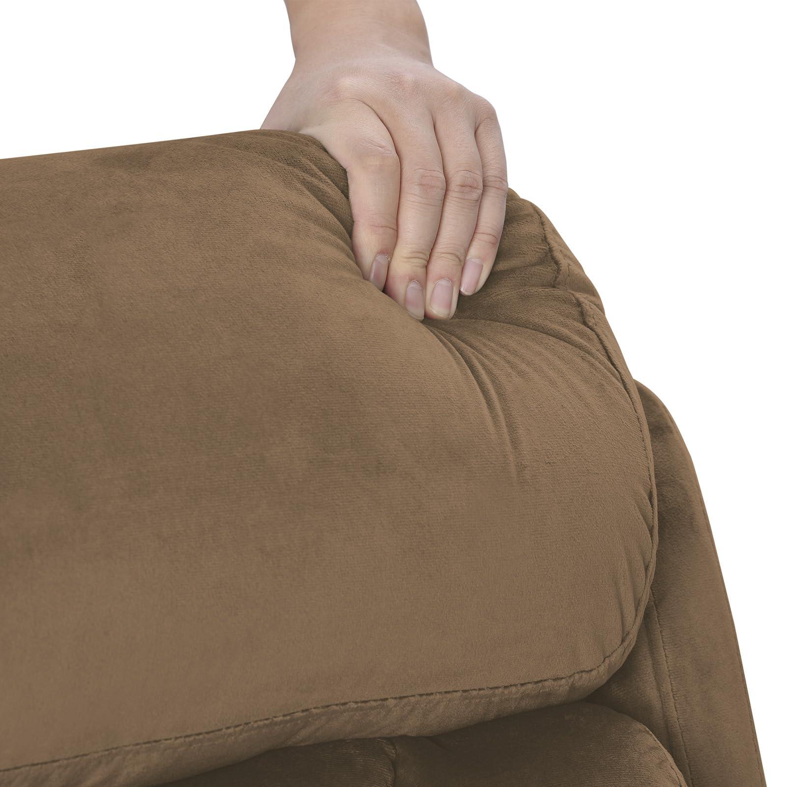 LIUHD LIUHD Electric Power Lift Recliner Chair,Single Upholstered Recliner Chair Couch with Side Pocket Home Theater Seating Contemporary Living Room Furniture,Brown