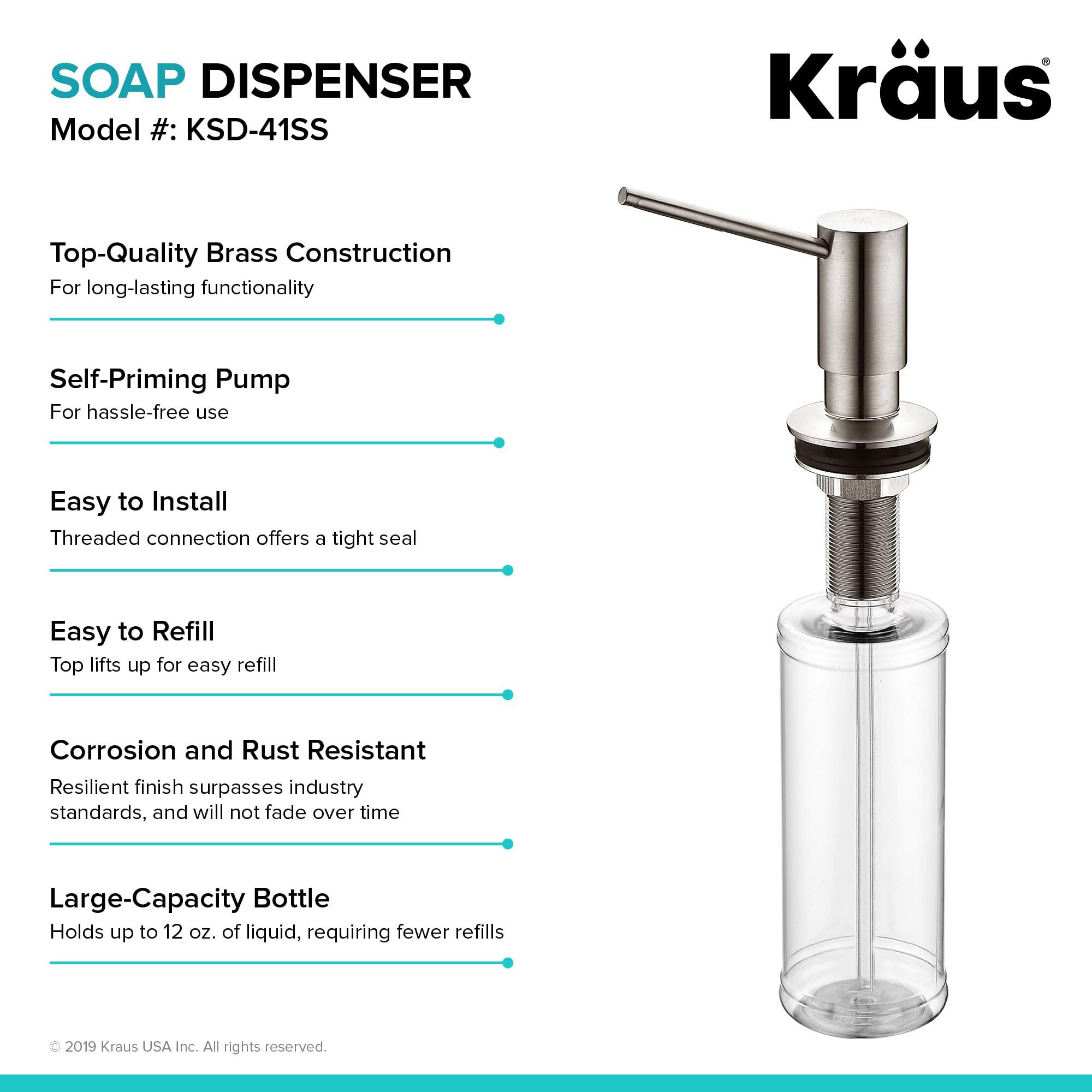 Kraus KRAUS Kitchen Soap and Lotion Dispenser in Stainless Steel, KSD-41SS