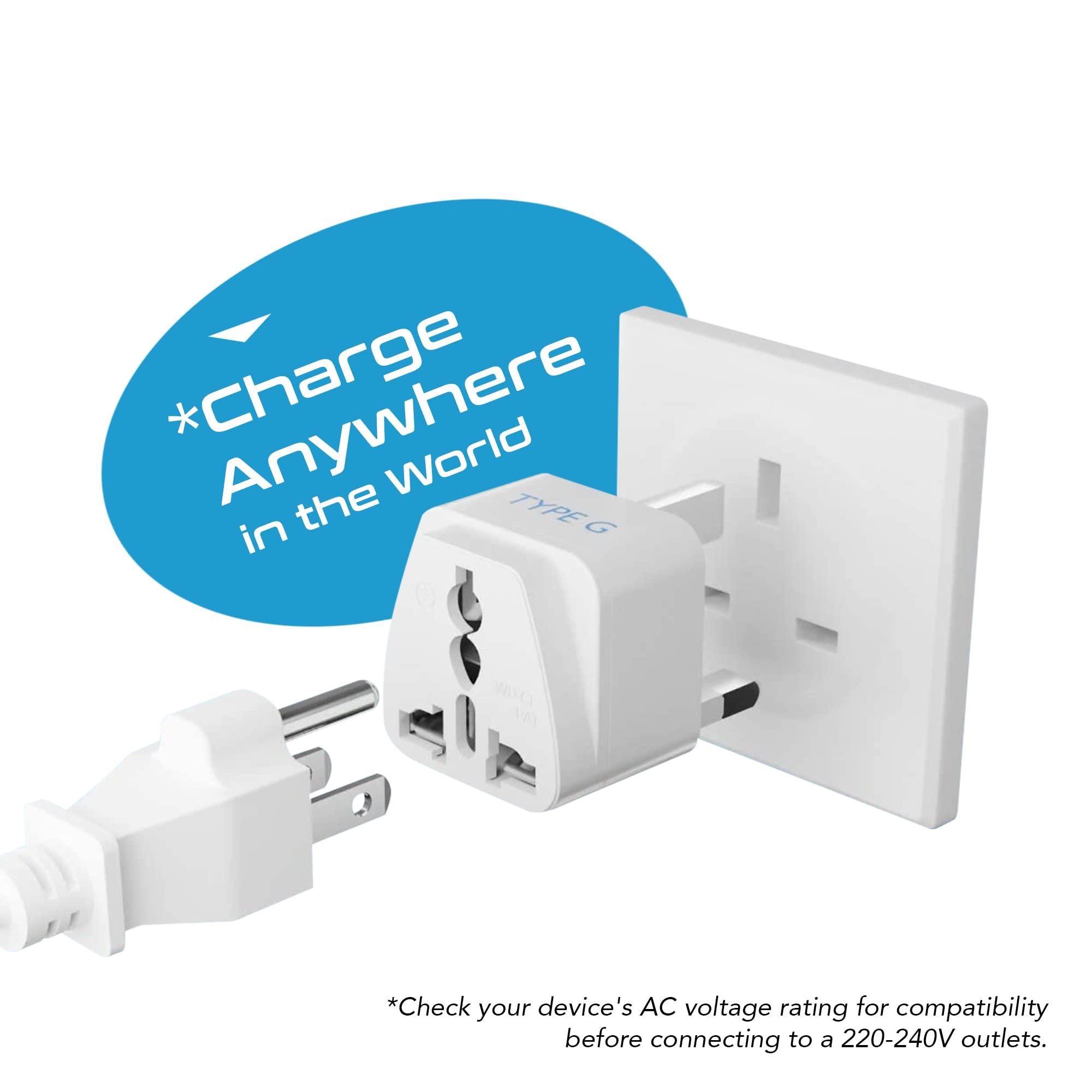 Ceptics Ceptics Travel Adapter with Types A-M Plugs, Travel Plug Adapter Set Compatible with Power Sockets in All Continents, Compact World International Plug Adaptor Kit, Set of 12,GP-12PK