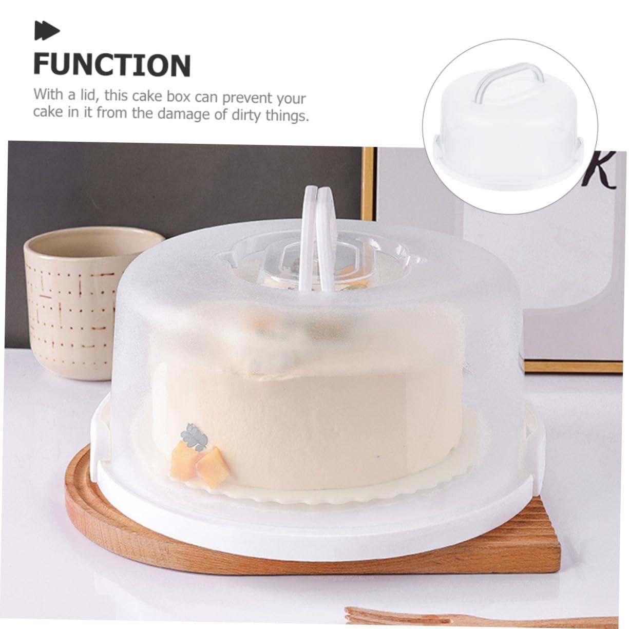 KITANDOVE KITANDOVE Handheld Cake Carrier Box 10 inch Birthday Cake Storage Box Reusable Cake Box