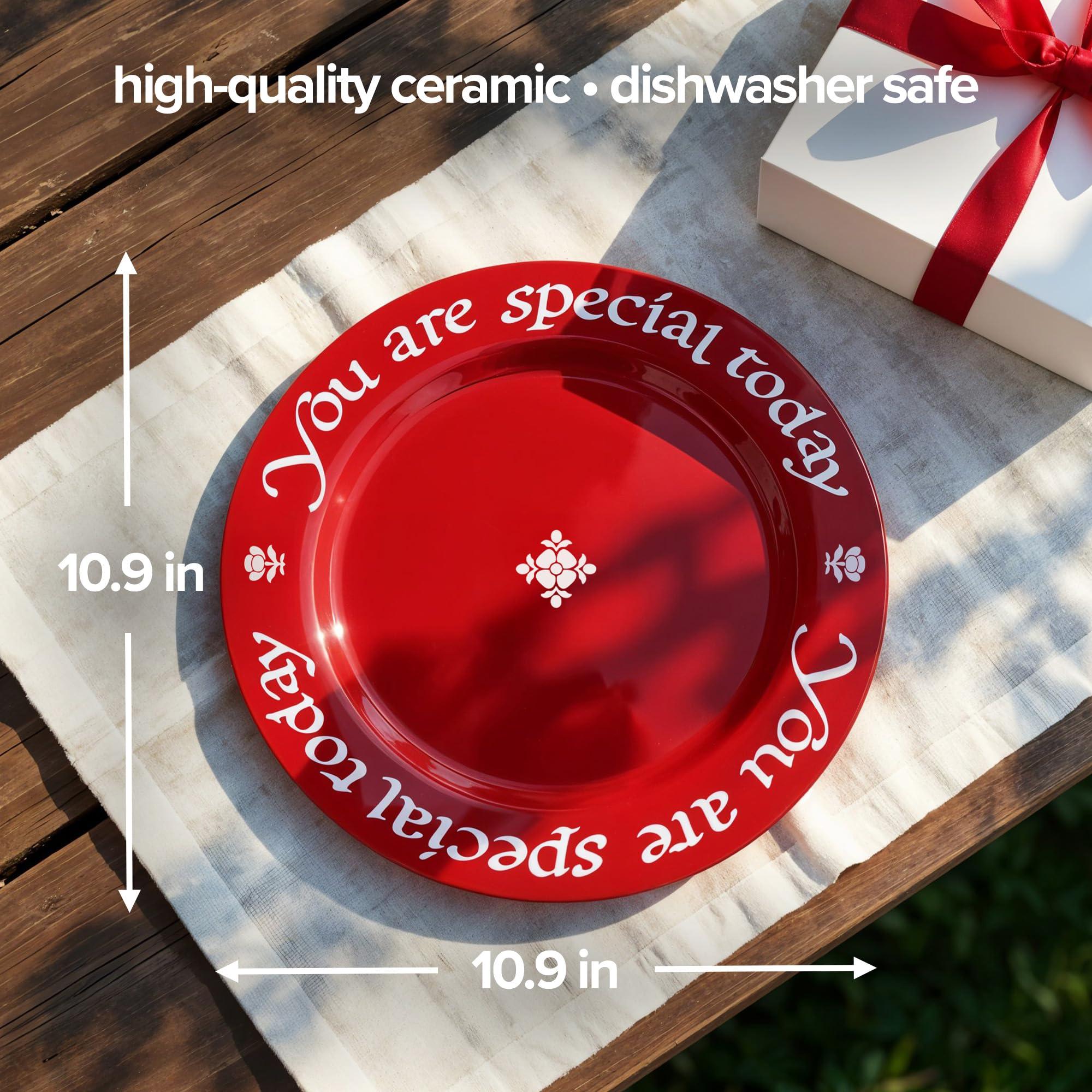 Waechtersbach Waechtersbach Plate, You Are Special Today Cherry Red Plate