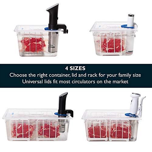 LIPAVI LIPAVI Sous Vide Container Model C10 3.0 Gallon (12 Quarts) 12.7 x 10.3 Inch - NOT INCLUDED: Matching rack and tailored lids for Joule, Anova and more sold separately