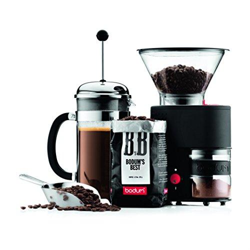 Bodum Bodum Bistro Electric Conical Burr Coffee Grinder, Preset Timer, 12 Grind Settings, Black