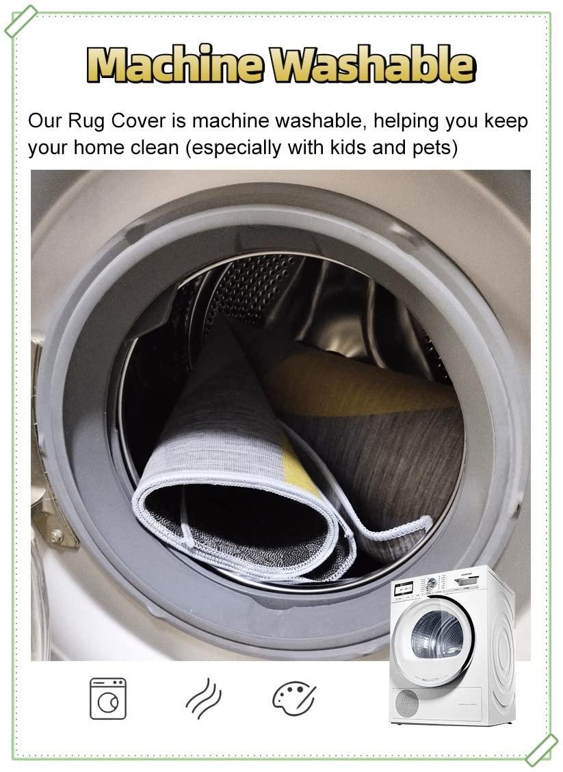 WAHHWF Grey Gradient Abstract Long Area Rug 2ft 3ft 4ft 5ft 8ft 10ft 12ft 15ft 20ft - Washable Hallway Runner Rug Non Slip Carpet for Living Room Kitchen (Size : 60cmx520cm(2ftx17ft))