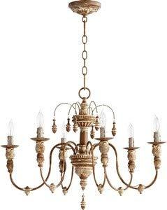 Quorum Lighting Quorum Lighting 6316-6-94, Salento 1 Tier Chandelier Lighting, 6LT, 120 Watts, French Umber