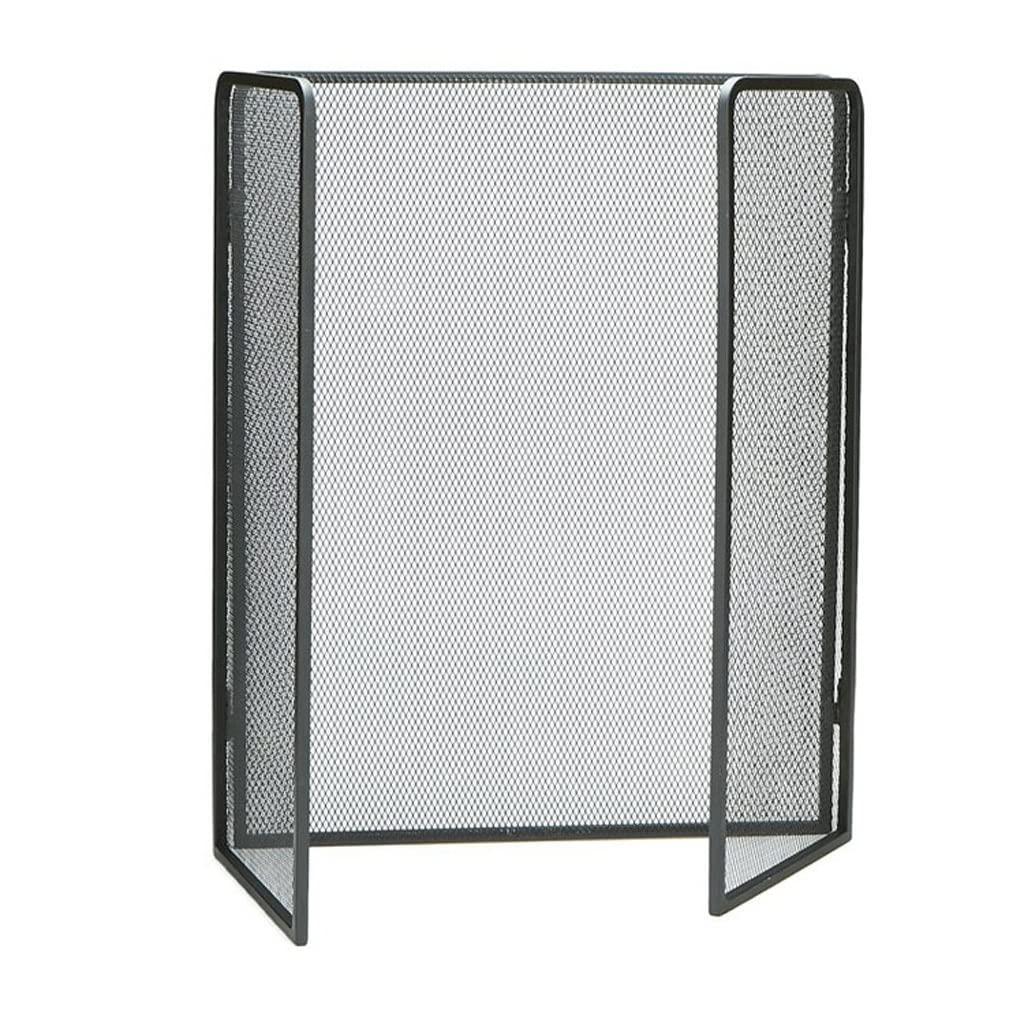 RsFiL Fire Screen/Spark Fire Guard Simple and Modern Fireplace Screen with Net Three Fold Household Simple Fireplace Decoration Partition Spark Guardrail Folding Fire Cover Fireguard