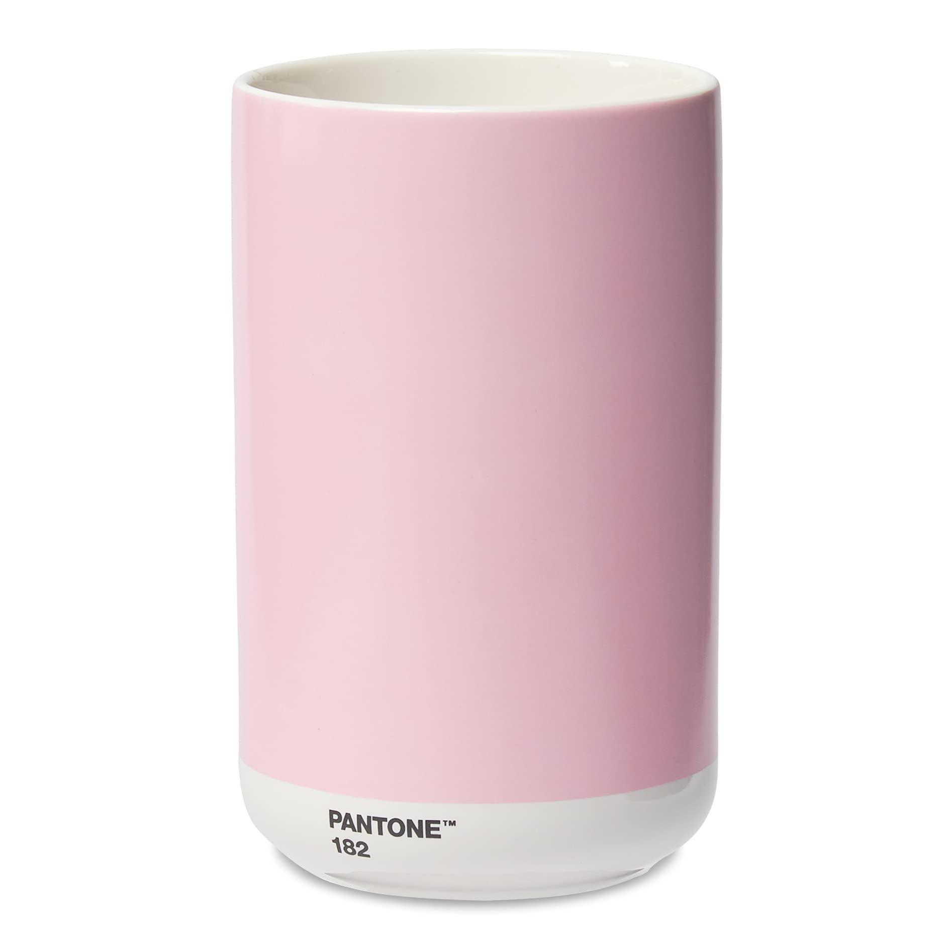 Pantone PANTONE Porcelain Vase with Gift Box, Jar, Decorative Flower Vase, 1 Litre, Light Pink 182C