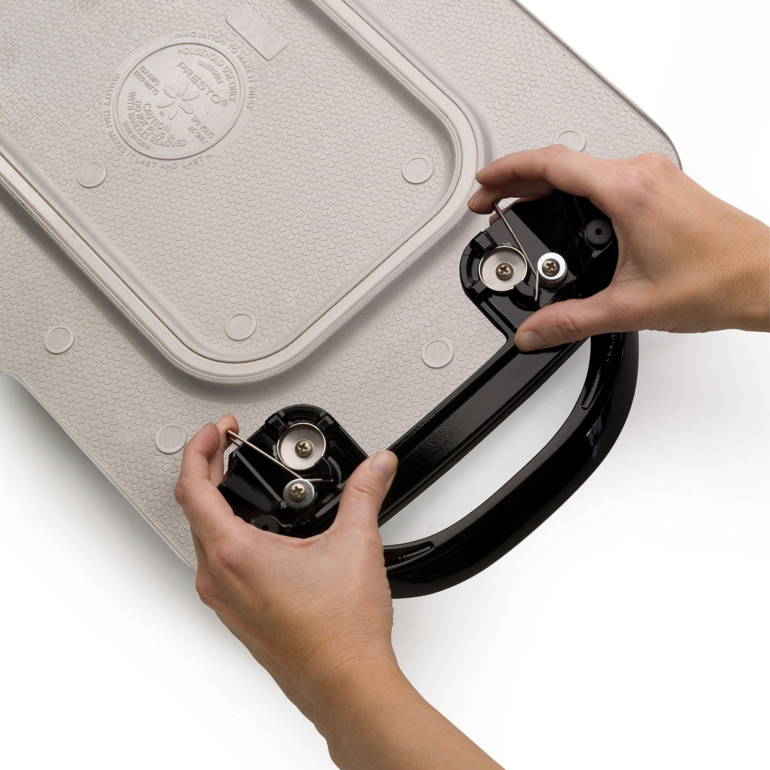 Presto Presto 06852 16-Inch Electric Skillet with Glass Cover & Presto 07061 22-inch Electric Griddle With Removable Handles, Black, 22-inch