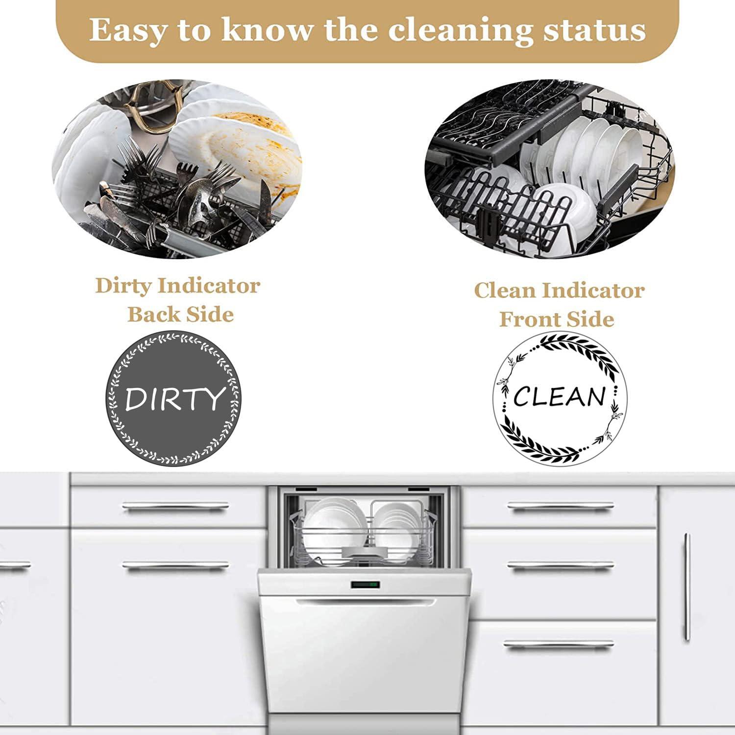 DBlosp Clean and Dirty MagnetDishwasher Magnet Clean Dirty Sign IndicatorReversible Dish Washer Sign, Double Sided Strong Kitchen Flip IndicatorApartment Must Haves Kitchen Necessities