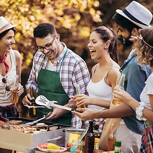 PEPKICN PEPKICN Rock Guitar Style Heavy Duty Stainless Steel 2-Piece Barbecue Tool Set - Spatula & Tongs with Wooden Handle