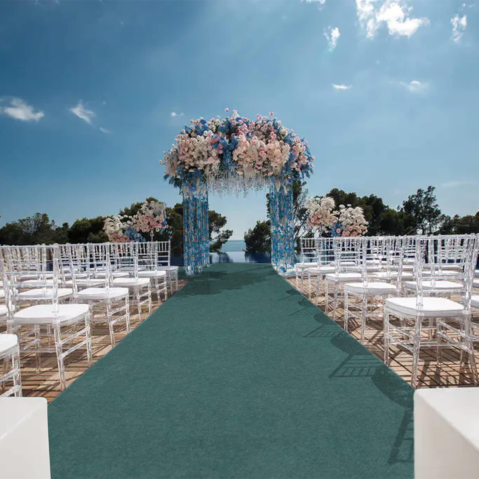 KAMPCO Carpet Runner Wedding Aisle Personalised Aisle Runner Wedding, Non Slip Carpet Runner Runway Rug, Party VIP Carpet