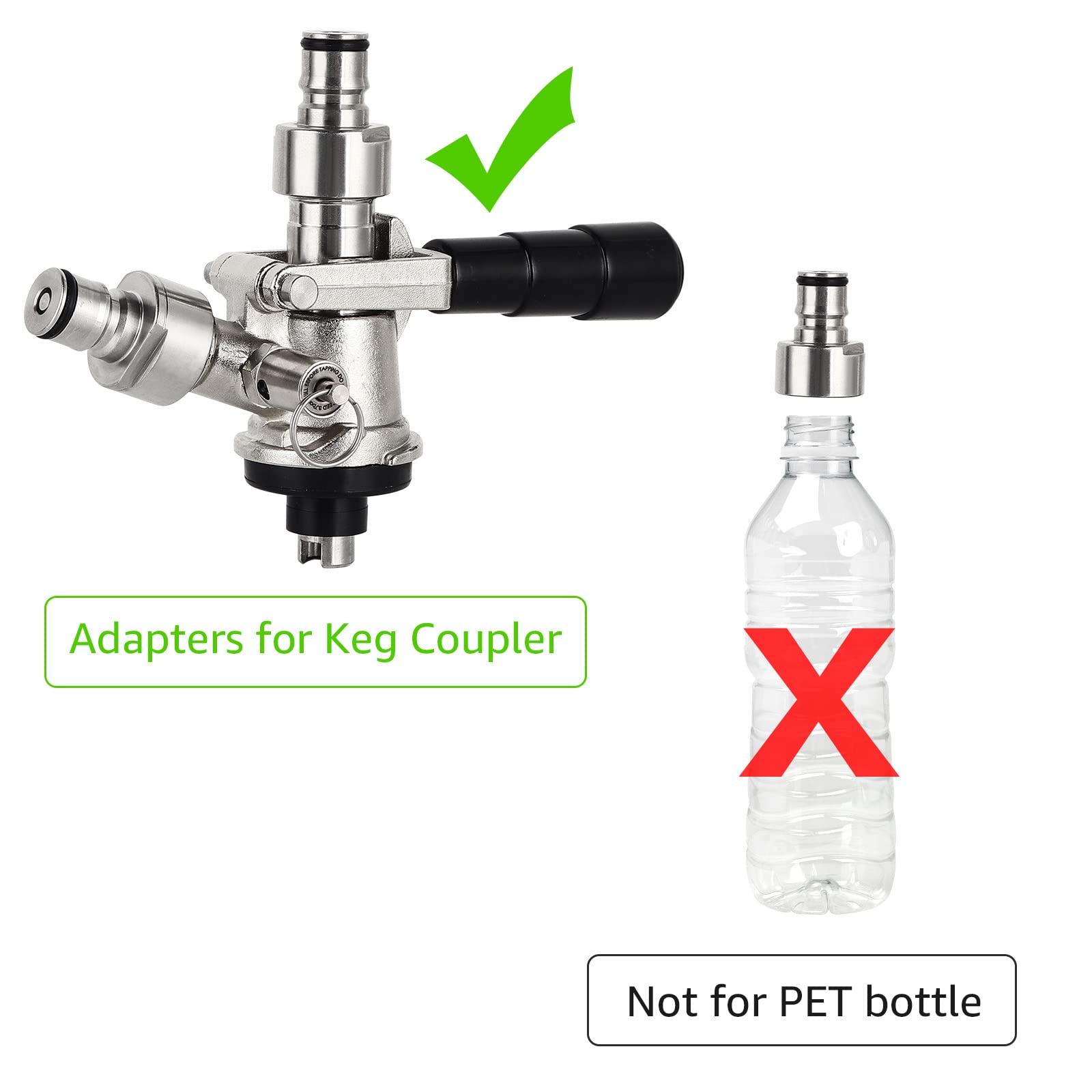 Ferroday FERRODAY Ball Lock Keg Coupler Adapters for Sankey to Ball Lock Quick Disconnect Conversion Kit Fits A D S G Type Keg Coupler FPT 5/8 Thread Stainless Steel Keg Coupler Adapters Gas Post & Liquid Post