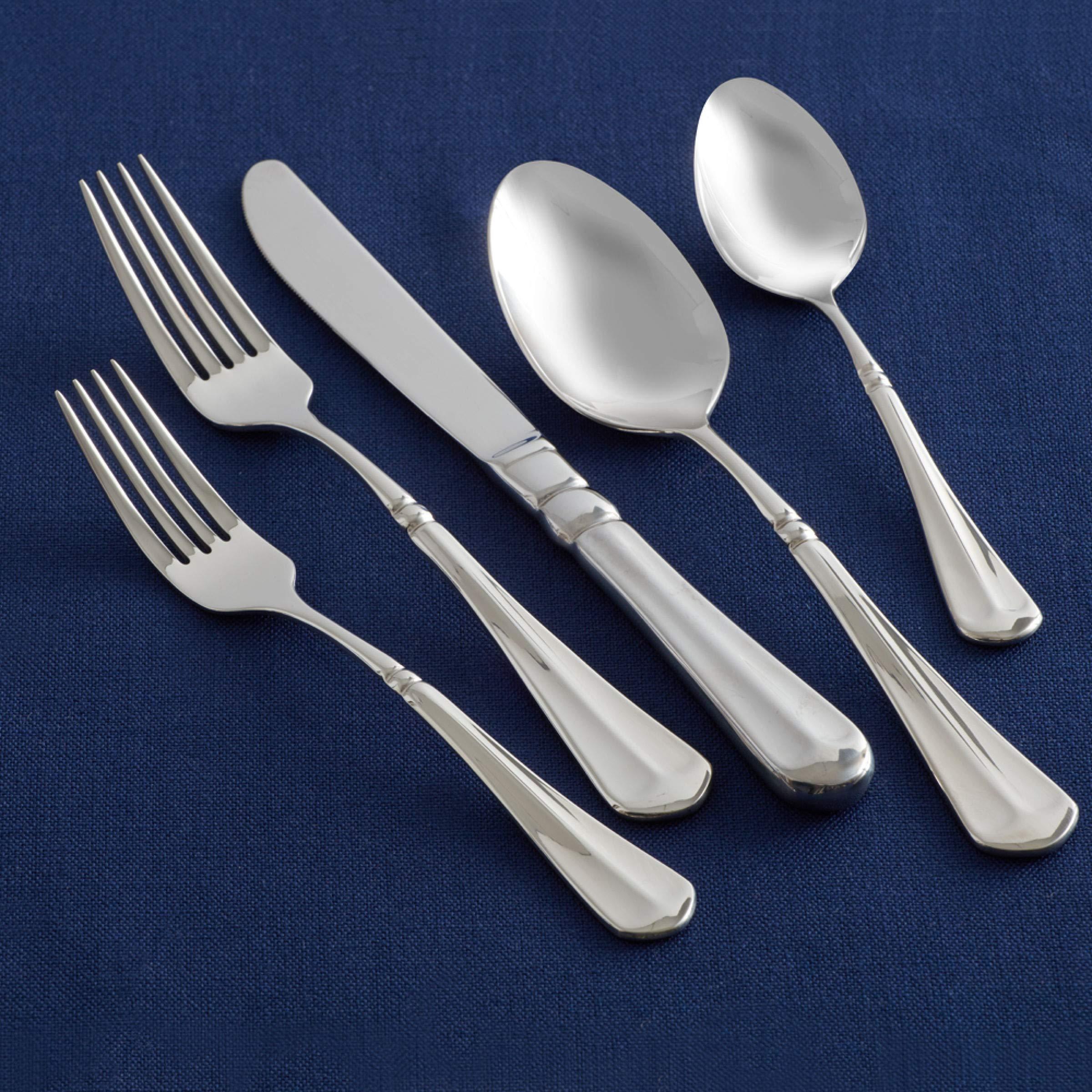 Mikasa Mikasa, French Countryside Flatware Service for 12, 65 Piece Set, 18/10 Stainless Steel, Silverware Set with Serving Utensils