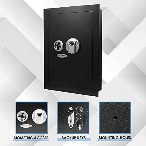 BARSKA Barska Biometric Fingerprint Security Wall Safe 0.52 Cubic Ft