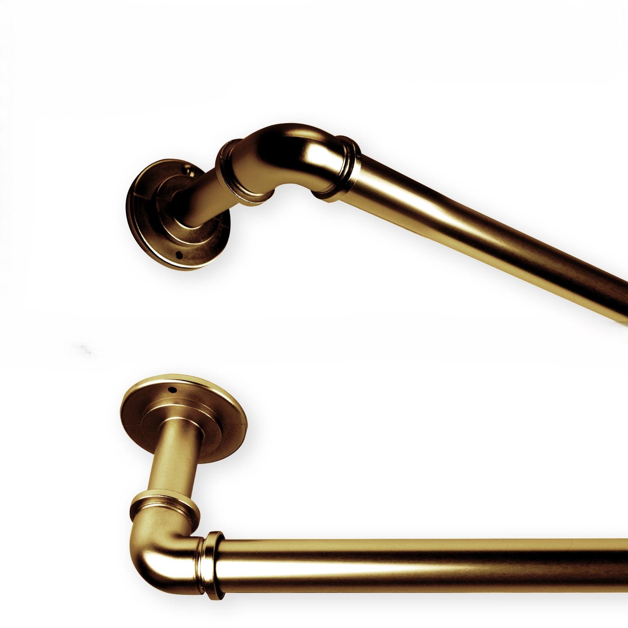 Contemporary Home Living Contemporary Home Living Pipe Blackout Metal Curtain Rod - 170" - Gold