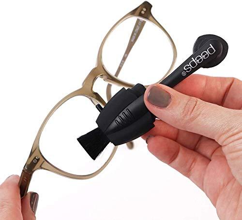 Peeps Peeps Carbon Klean Eyeglass Lens Cleaner - Efficient and Durable Carbon Microfiber Technology - Exclusively Used by NASA - 500 Uses (Black Soft Touch)