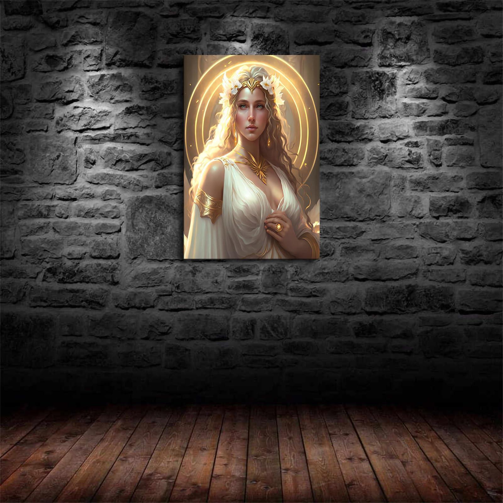 Hekdi Hekdi Greek Goddess Aphrodite\'s Blessing Poster Canvas Painting Print Modern Aesthetics Living Room Bedroom Home Office Wall Art Decoration (Unframed,2030inch)