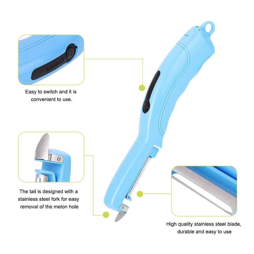 Gsycle Electric Potato Peeler, Carrot Peeler Automatic Peeler Cucumber Peeler Potato Piller,Electric Vegetable Peeler Mango Peeler for Home(Blue)