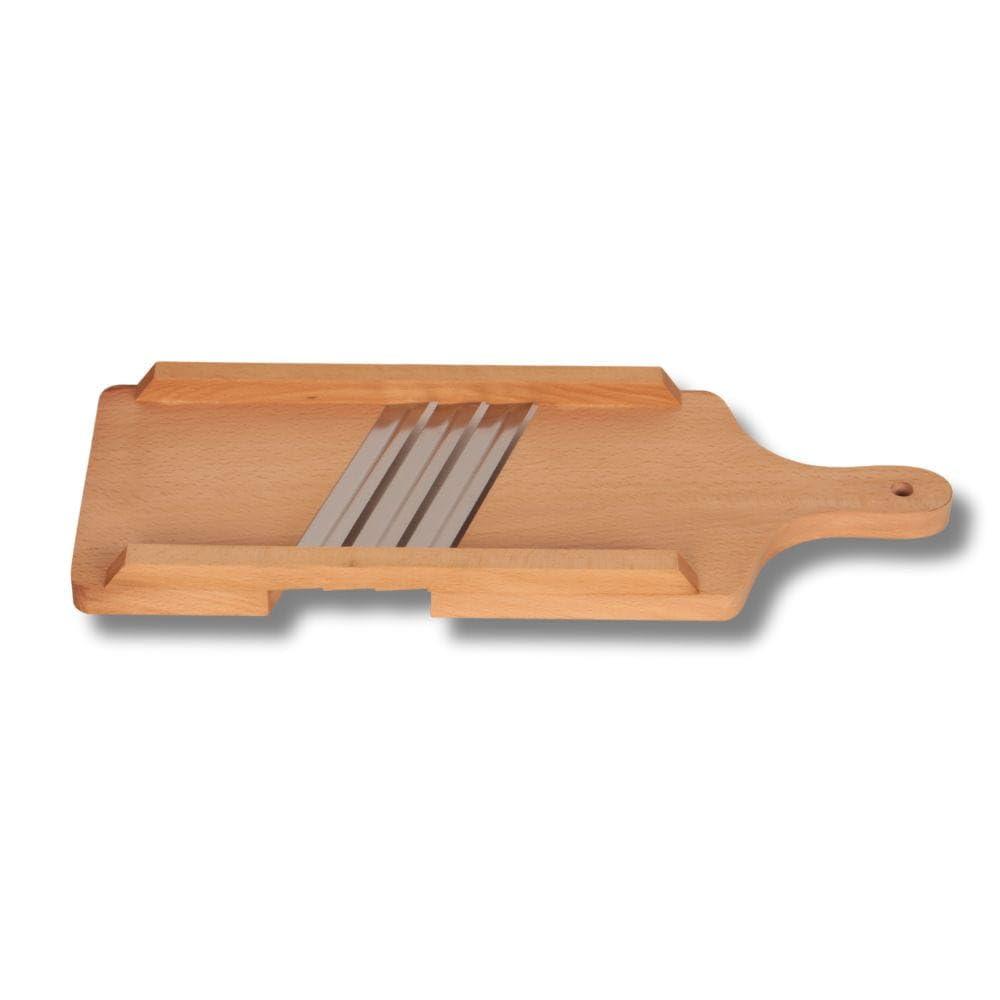 CabbageShredder.com Cabbage Shredder & Vegetable Slicer for Food Preparation, Sauerkraut, Coleslaw, Salads. Compact Size. Solid Wood. Thin Slices. Three Blades!