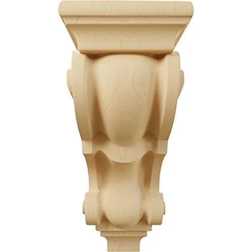 Ekena Millwork Ekena Millwork CORW05X05X10TRAL Medium Traditional Wood Corbels, 4 1/2\"W x 5\"D x 10\"H, Alder