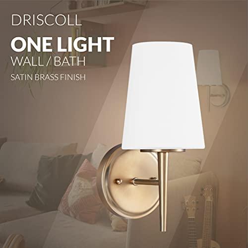 Sea Gull Lighting Sea Gull Lighting Driscoll Wall/Bath Sconce Vanity Style Fixture, One - Light, Satin Brass
