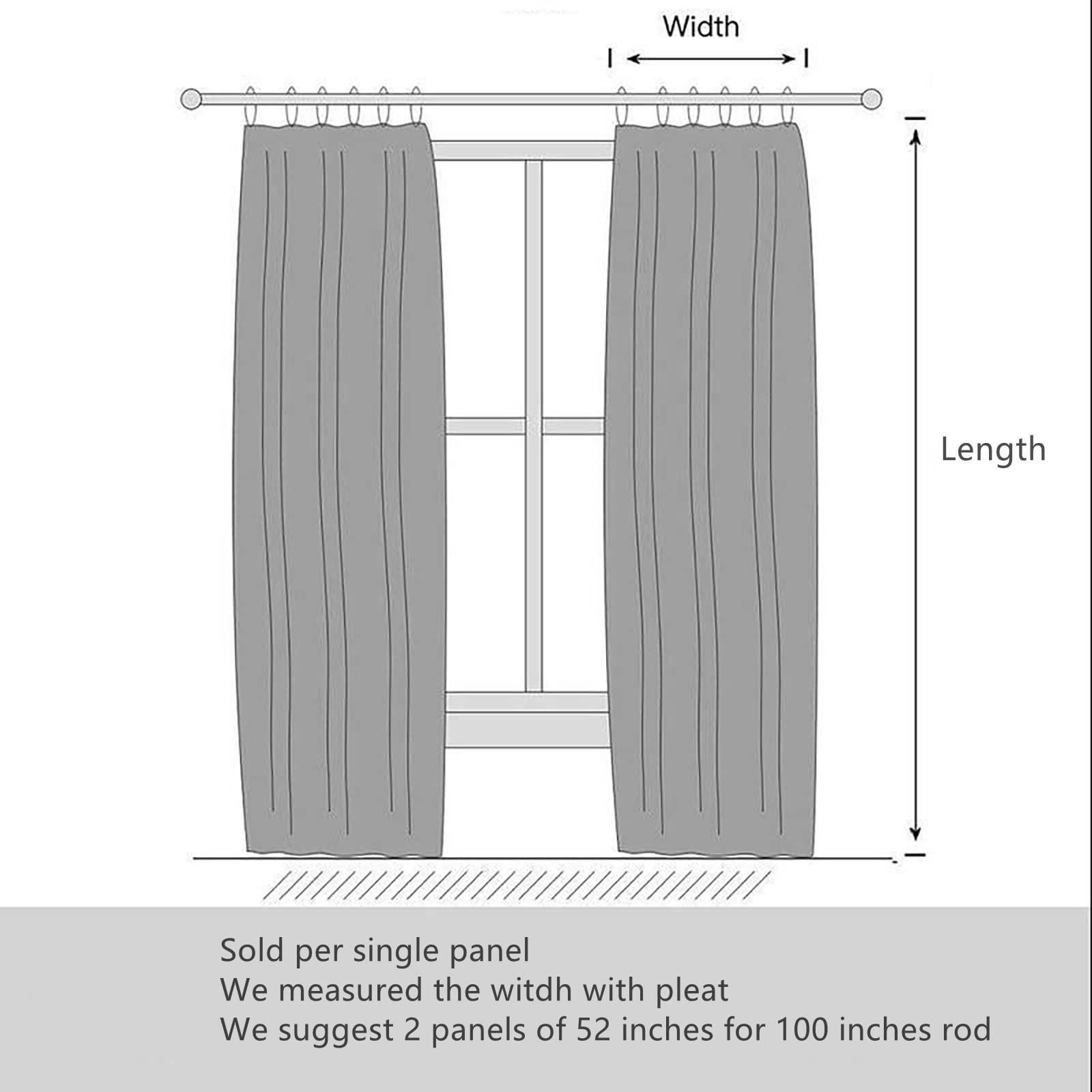 DotheDrape DotheDrape Pinch Pleat Curtain, 120 W x 96 L inch Light Filtering Linen Curtain Drape Panel for Living Room and Silding Door (1 Panel, Light Grey)