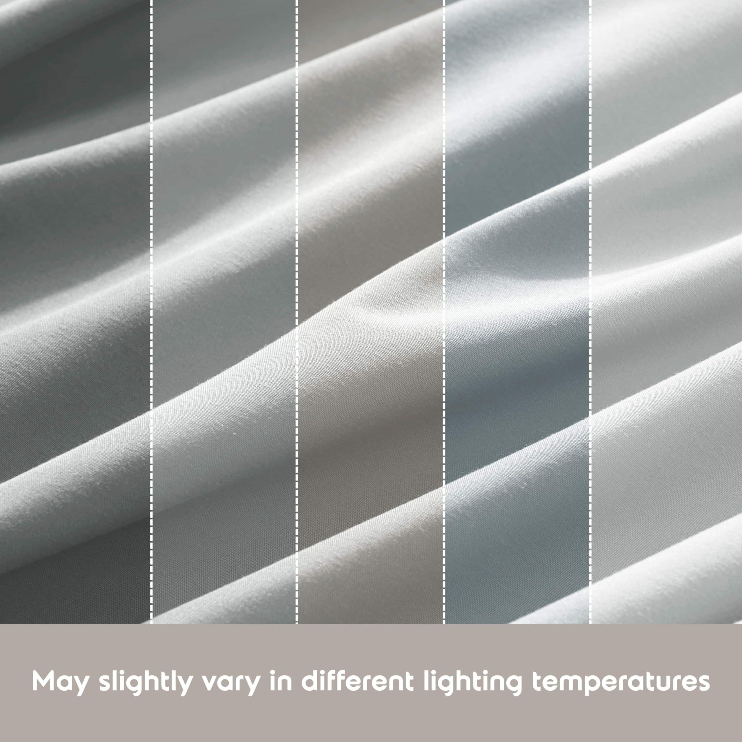 Nestl Nestl Split King Sheets for Adjustable Beds - 5 Piece Split King Sheets Set, Deep Pocket, Hotel Luxury, Extra Soft, Breathable and Cooling, Light Grey Split King Bed Sheets