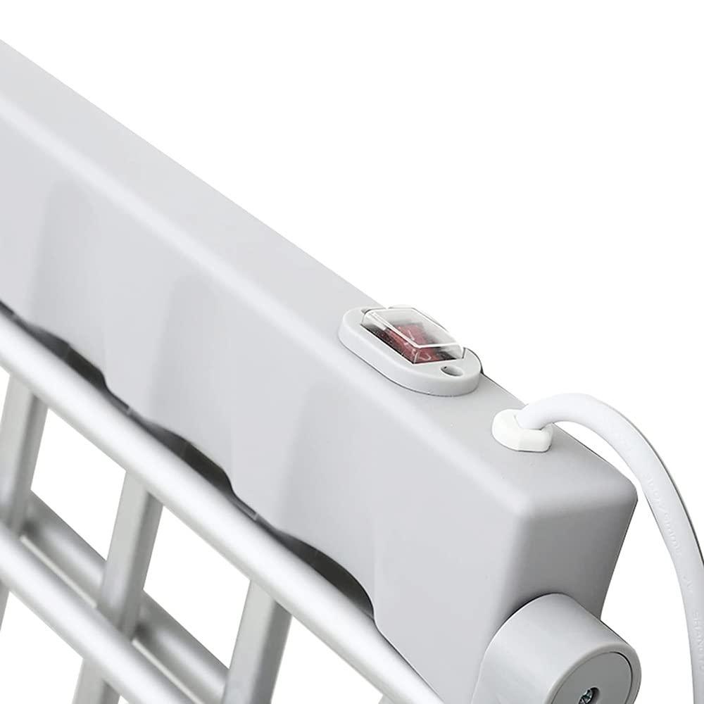 GWWGWW Home Electric Clothes Dryer, Foldable Clothes Drying Rack Machine, Fast Dry Clothing Drying Heater, Aluminium Clothes Airer Hanger, Load 15KG
