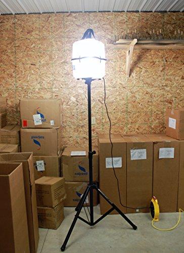 In360Light Portable LED Work Light 20,000 Lumens, Professional Lighting Dispersed in 360 Degrees, Weather Resistant Durable Indoor Outdoor Use with Telescoping Tripod Stand