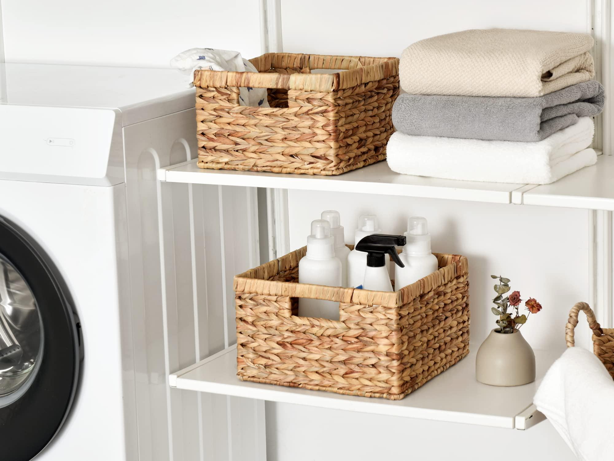 StorageWorks StorageWorks Wicker Storage Basket, Baskets for Organizing, Storage Basket with Built-in Handles