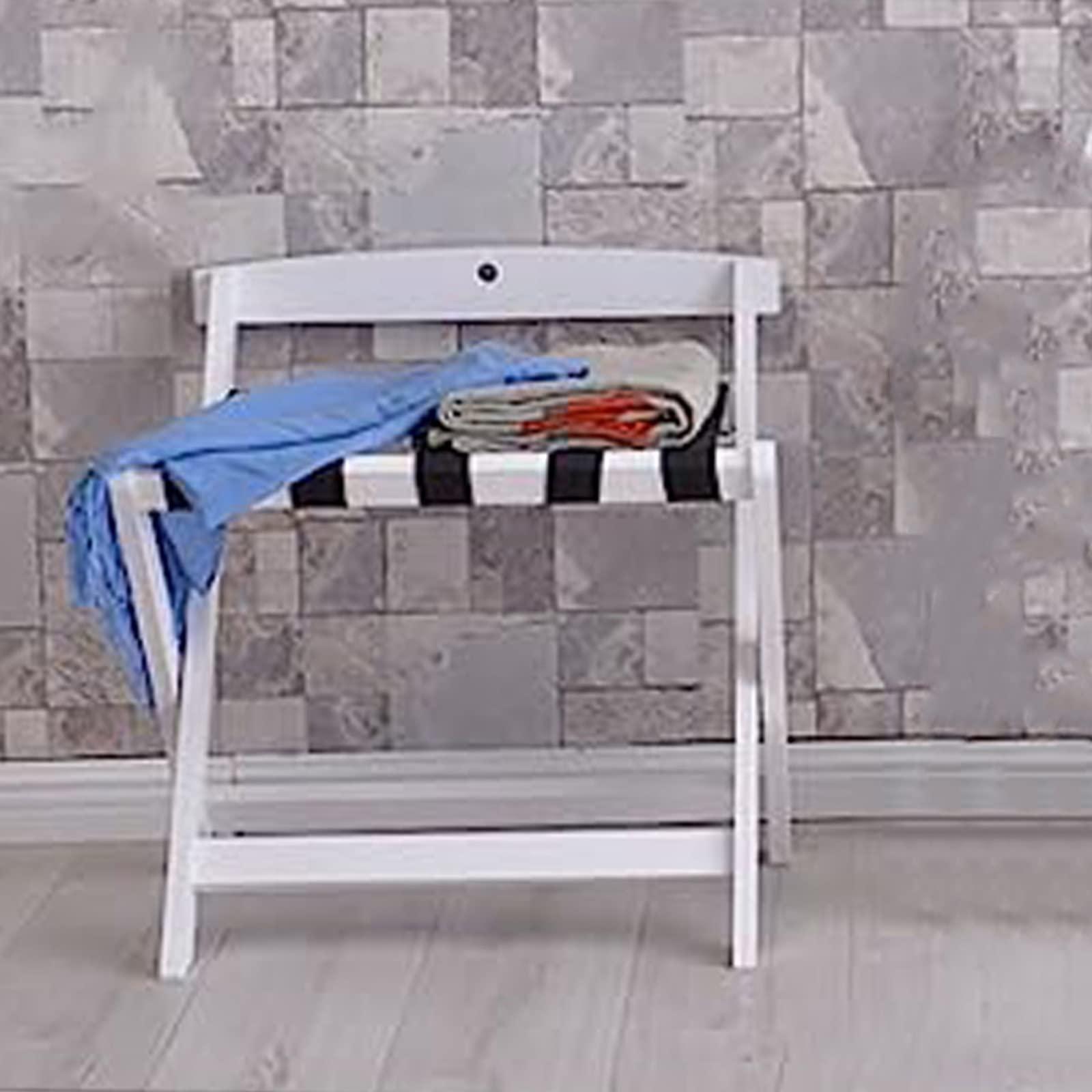 GUODDM GUODDM Luggage Racks for Suitcases for Bedroom - Set of 2 Suitcase Stand for Guest Room Folding, Luggage Stand Wood with Backrest, 2-Tier Luggage Shelf Organizer, for Hotel Home Guest Room Bedroom