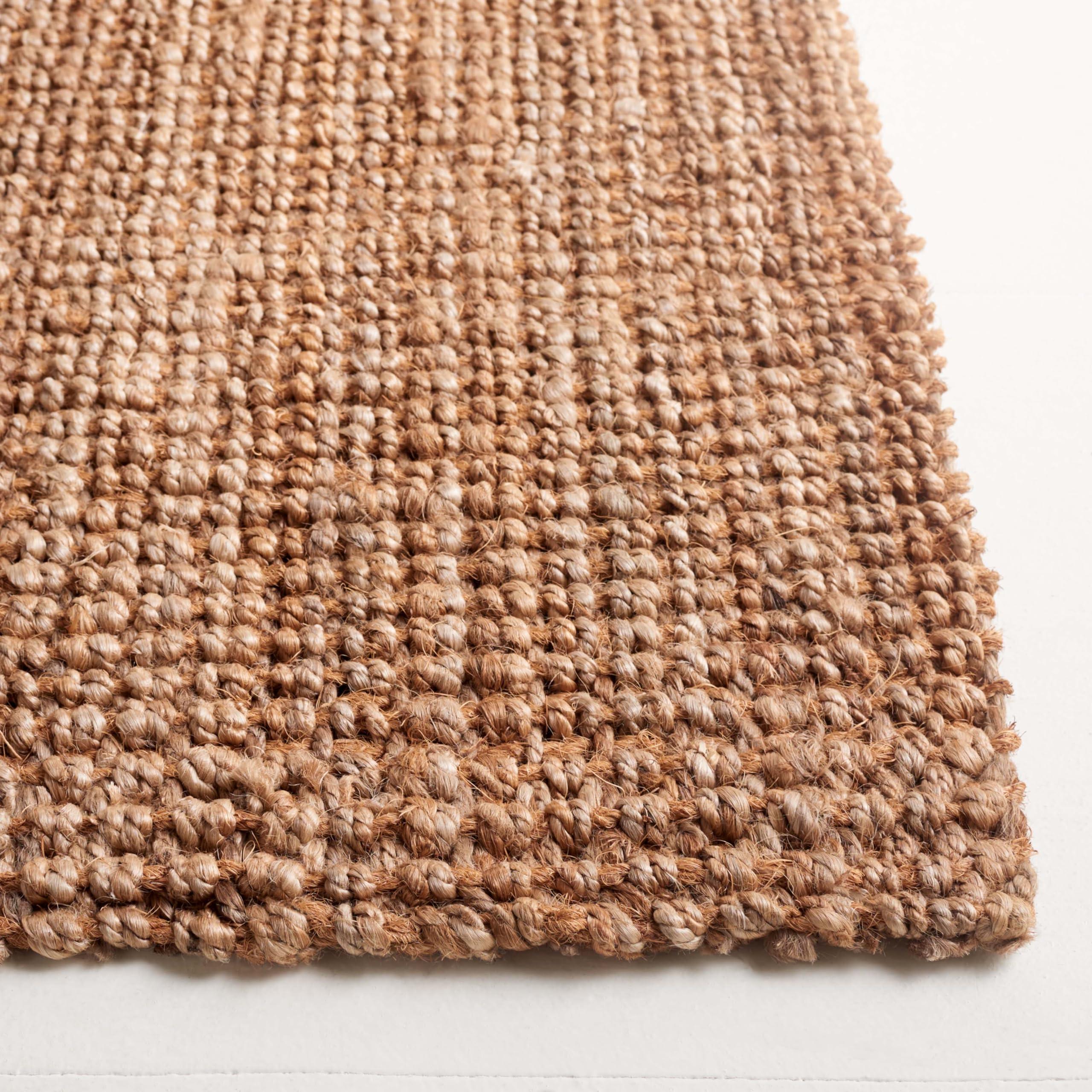 Safavieh SAFAVIEH Natural Fiber Collection Area Rug - 5' x 8', Natural, Rustic Farmhouse Boho Style, Handmade Jute & Coir, Ideal for The Living Room, Bedroom, Dining Room (NFB576A-5)