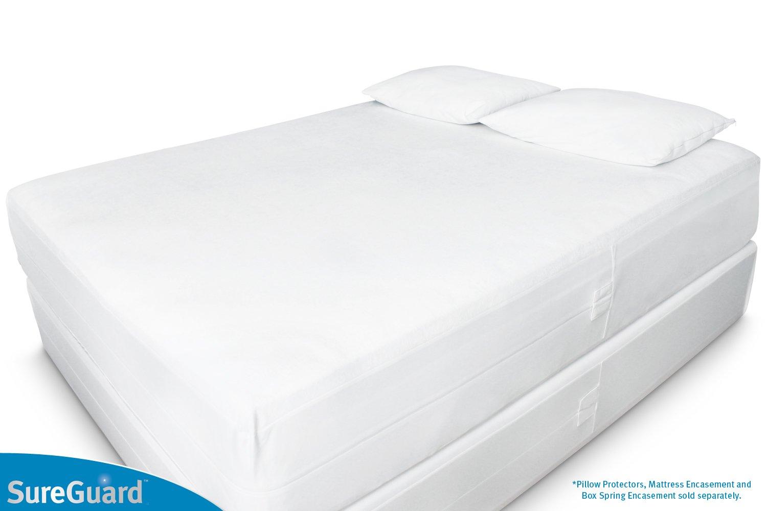 SureGuard Mattress Protectors Full Size SureGuard Box Spring Encasement - 100% Waterproof, Bed Bug Proof, Hypoallergenic - Premium Zippered Six-Sided Cover
