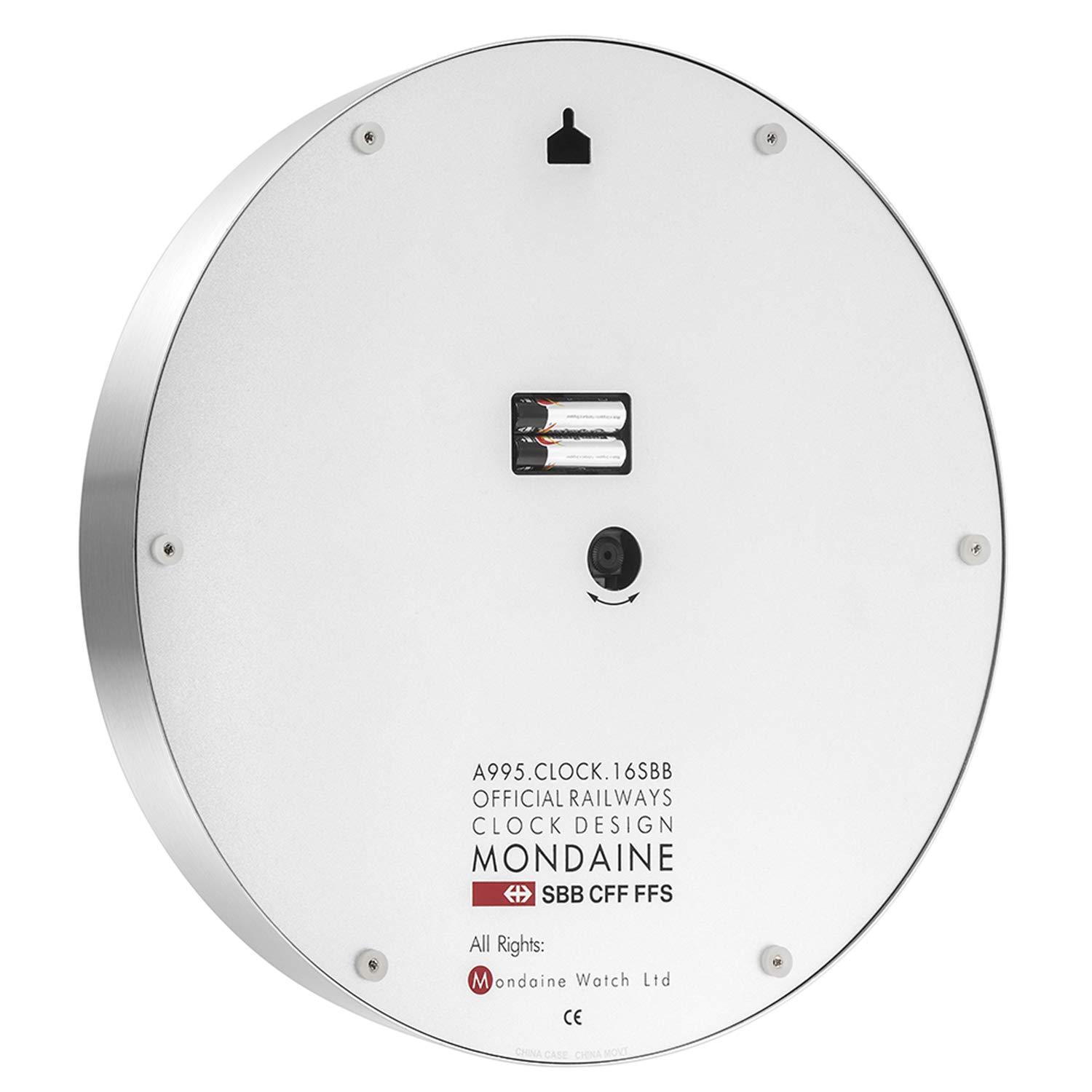 Mondaine Mondaine - Wall Clock - A995.Clock.16SBB - Large White Dial - Wall Clocks - Made in Switzerland