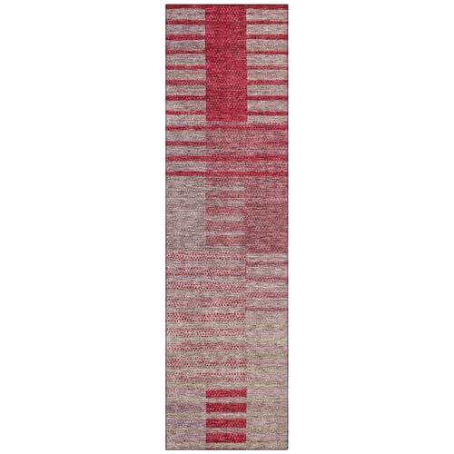 Addison Rugs Addison Rugs Chantille ACN954 Garnet 2'3" x 7'6" Indoor Outdoor Runner Rug, Machine Washable, Stain Resistant, Easy Clean, Non Shedding, Hallway, Laundry, Patio, Kitchen Rug