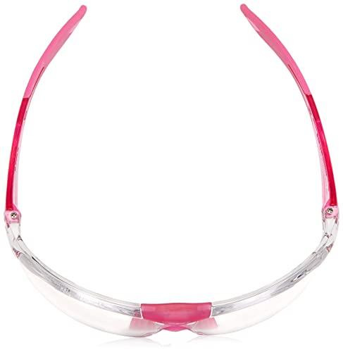 Elvex Elvex Delta Plus SG-18C-SLIM-PINK Avion SF Safety Glasses, Clear Lens with Pink Temple Tips, Slim Fit, Flexible, Abrasion Resistant, Anti Fog