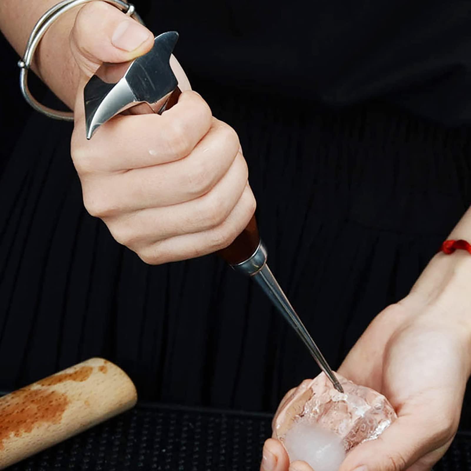 Jwthee Ice Picks for Breaking Ice, Ice Picks for Ice Fishing Ice Hammer Ice Chipper Tool Ice Breaker Tool with Safety Handle Ice Picks for Kitchen Bars Bartender Best Ice Carving Tools