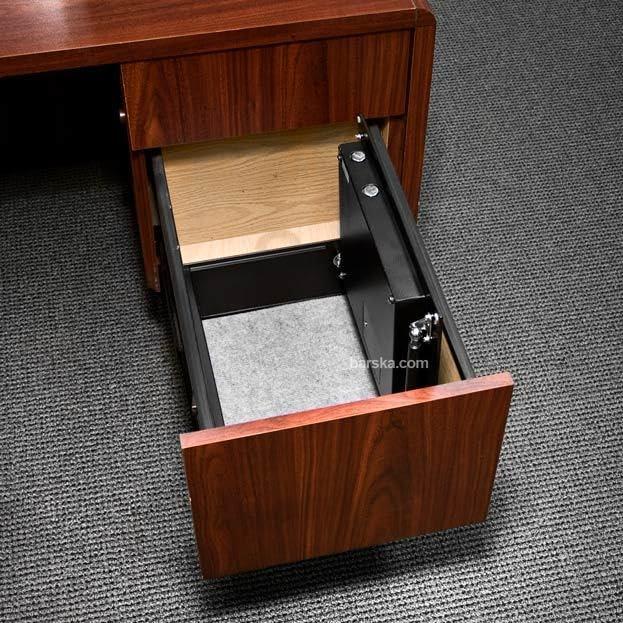 BARSKA BARSKA AX11556 Biometric Fingerprint Top Opening Security Drawer Safe Box 0.23 Cubic Ft, Multi, One Size , Black , 14.75 x 11.25 x 5