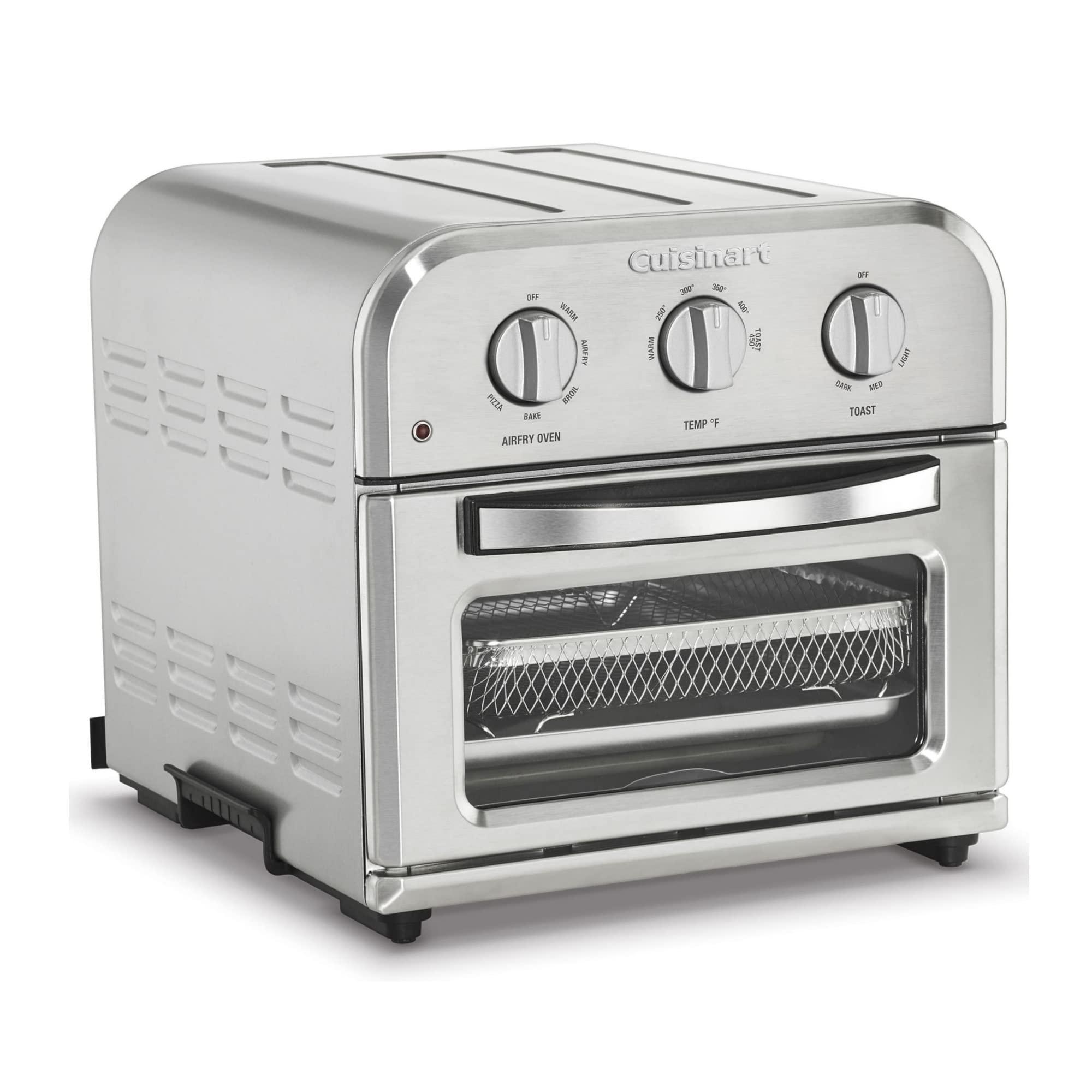 Cuisinart Cuisinart TOA-26 Compact Airfryer Toaster Oven, 1800-Watt Motor with 6-in-1 Functions and Wide Temperature Range, Air Fryer, Stainless Steel