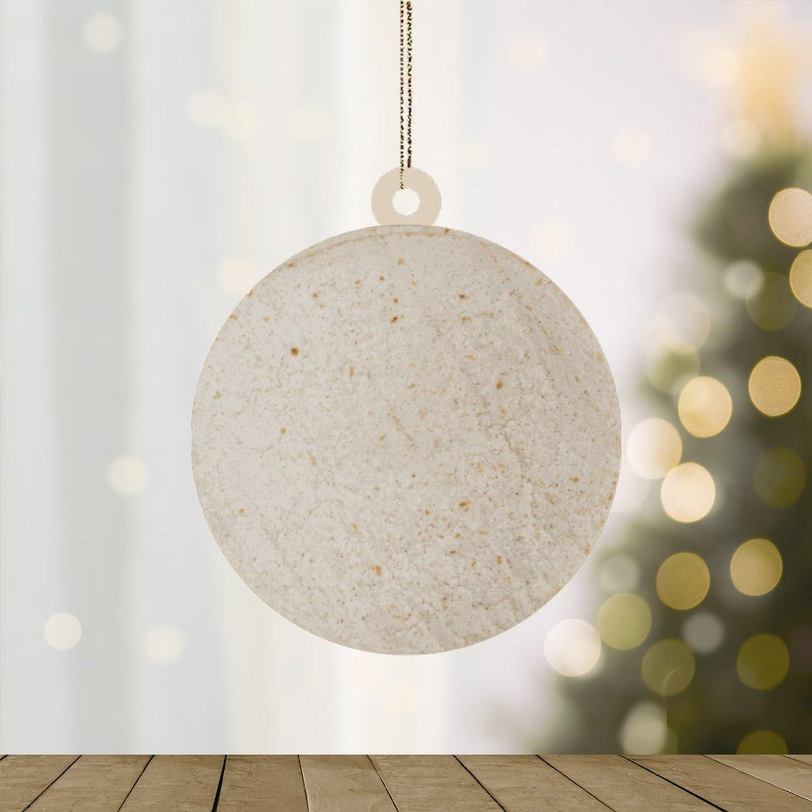 UanMere Personalized Christmas Ornaments Mexican Food Acrylic Glass Ornament for Christmas Tree Car Hanging 2 Sides Mexican First Xmas Gifts for Family Friend