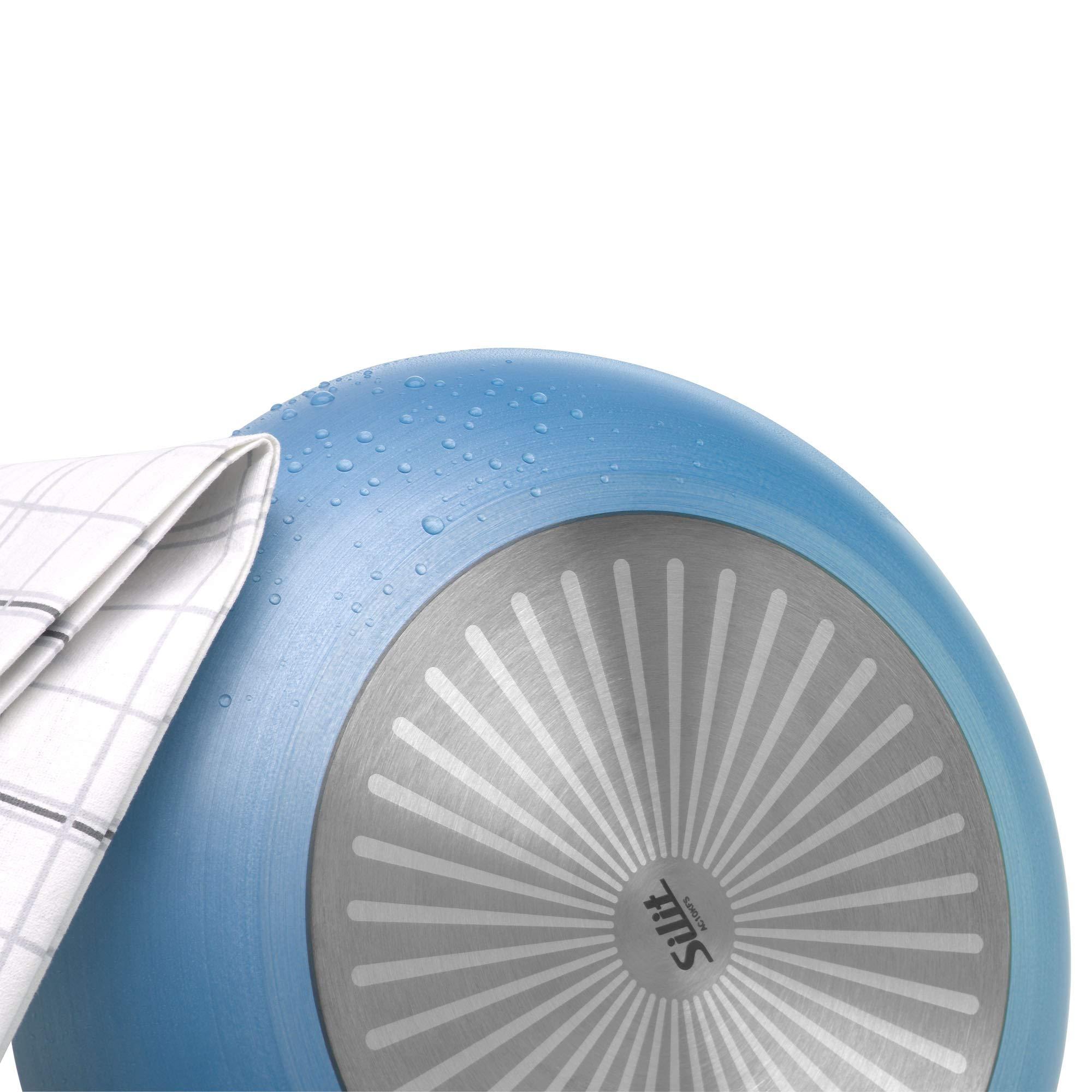 Silit Silit Belluna Frying Pan 28 cm Aluminium Coated with Plastic Handle for Gentle Frying Blue