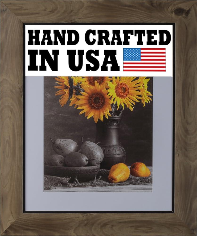 WHOLESALE ARTS AND FRAMES WHOLESALE ARTS AND FRAMES 2-3/4\" Polystyrene Beach Wood Picture Frame by WholesaleArtsFrames-com 24x48 3018 Series - Rustic Brown - Made In USA