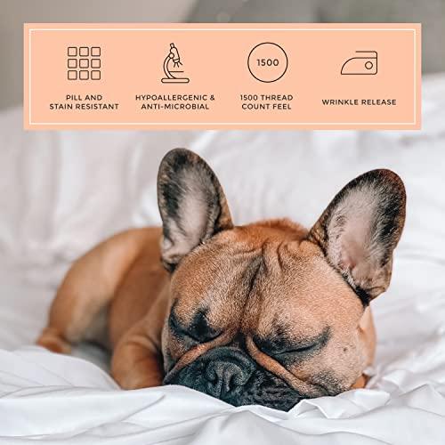 PeachSkinSheets PeachSkinSheets Classic White Sheet Set - 1500tc Level of Softness - Extra Soft Cooling Sheets for Hot Sleepers and Night Sweats - California King Size