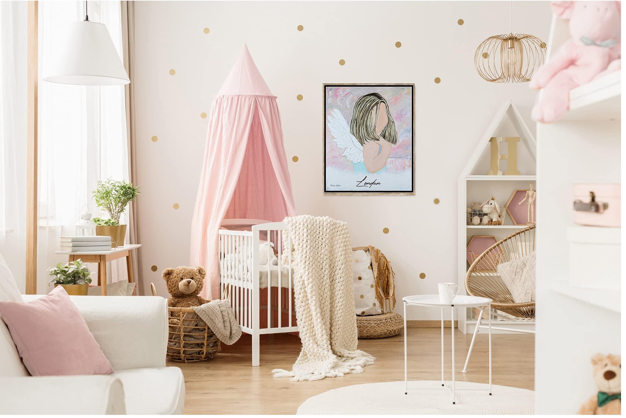 Generic Abstract Angel Painting - Kids Room Dcor - Angel Wall Prints - Angel Abstract Print-Angel Art-Angel Art-Angel Painting-Guardian Angel (Giclee Print, 18x24 Inches)